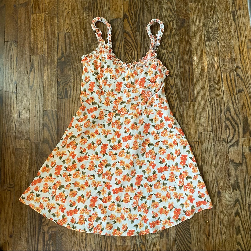 Orange flower sundress